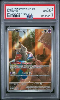 Mimikyu 075 Sv: Scarlet & Violet Promo Cards Holo PSA 10 - Image 1