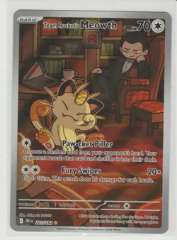 Team Rocket's Meowth - Illustration Rare Pokemon Card DRI 203/182 - Image 1