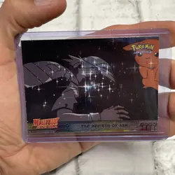 Mewtwo Strikes Back the Rebirth of Ash #38 Topps TV Pokemon Card Black Logo LP - Image 1