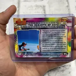 Mewtwo Strikes Back the Rebirth of Ash #38 Topps TV Pokemon Card Black Logo LP - Image 3