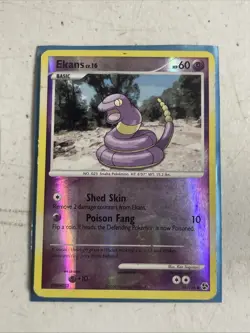 Ekans 66/106 Reverse Holo Great Encounters Pokemon Card ~ Played - Image 1