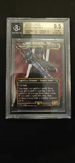 Noctis Prince of Lucis MTG Final Fantasy Borderless Surge Foil Card BGS 9.5 - Image 1