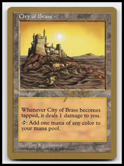 City of Brass (5ED) World Championship Decks Gold Border MTG Card - Image 1