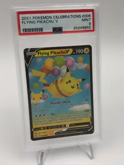 2021 POKEMON CELEBRATIONS Card FLYING PIKACHU V #006 graded slab PSA MINT 9 - Image 5