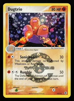 Dugtrio 22/112 Reverse Holo Rare EX FireRed & LeafGreen Pokemon Card - Image 1