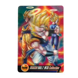 S3412 Gogeta & Vegito 3D Japanese Dragon Ball Z x Morinaga Clear Card 419 D2 - Image 1