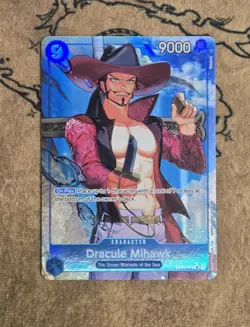 One Piece Card Game Dracule Mihawk (Alternate Art) OP01-070 SR NM English - Image 1