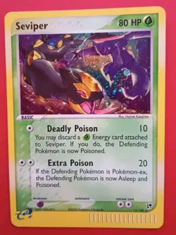 POKEMON Card SEVIPER HOLO Rare 11/100 LP/EX Vintage EX Sandstorm TCG 2003 Nice! - Image 1