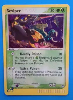 POKEMON Card SEVIPER HOLO Rare 11/100 LP/EX Vintage EX Sandstorm TCG 2003 Nice! - Image 3