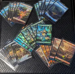Lot Of 40 Chocobo Track Foil Full Art BASIC LAND NM Final Fantasy MTG Magic - Image 1