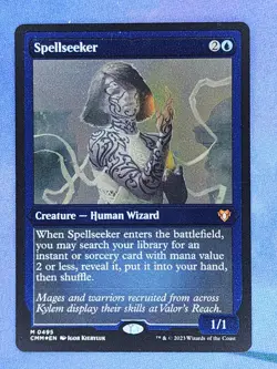 1x ETCHED FOIL Spellseeker, NM, Commander Masters (CMM), Magic Gathering, MtG - Image 1