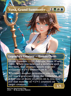 Yuna, Grand Summoner - MTG Anime Custom - Playtest - Image 1