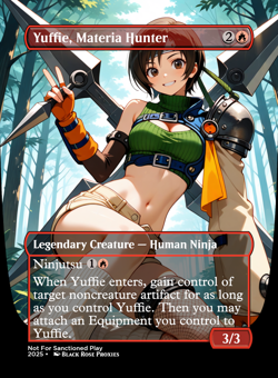 Yuffie, Materia Hunter - MTG Anime Custom - Playtest - Image 1