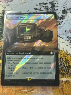 Pip-Boy 3000 - Surge Foil - Extended Art Fallout MTG - Image 1