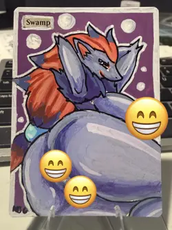 MTG Altered Art Anime Pokemon Zoroark Hand Painted - Image 1