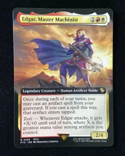 25 Magic The Gathering Square Enix Borderless R 0169 Edgar Master Machinist GAV - Image 1