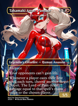 Takamaki Anne, Panther (The Lord of Pain) - MTG Anime Custom Playtest - Image 1