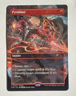 Magic MTG - Pyroblast - Borderless Anime Promo 2023 - NM - Image 1