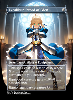 Excalibur, Sword of Eden - MTG Anime Custom Playtest - Image 1