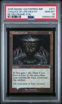 2025 MTG INNISTRAD REMASTERED #471 CHALICE OF DEATH/CHALICE OF LIFE PSA 10 - Image 1