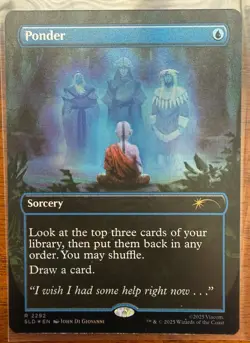 FOIL - Ponder - 2292 - Secret Lair Avatar: The Last Airbender MTG Rainbow Foil - Image 1