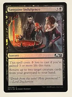 Sanguine Indulgence Core Set 2021 Foil MTG NM - Image 1
