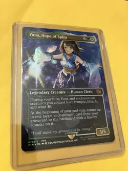YUNA, HOPE OF SPIRA Chocobo Track Foil Borderless MTG Card: Final Fantasy Magic - Image 1