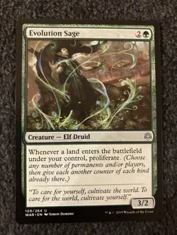Magic The Gathering MTG - Evolution Sage - War of the Spark - Image 1
