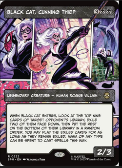 Black Cat, Cunning Thief - Extended Art SPM NM MTG - Image 1