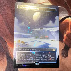 Hallowed Fountain X1 Mtg Unfinity Nm Foil Borderless Galaxy - Image 1