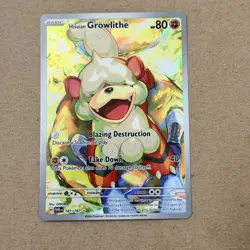 Hisuian Growlithe 181/167 Illustration Rare Twilight Masquerade Pokemon Card TCG - Image 3