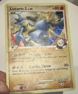 2009 Pokemon Lucario #8/111 Holo Rare Rising Rivals MP (See Desc) - Image 3