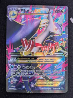 M Latios EX 102/108 XY Roaring Skies Pokemon Card Full Art Mega Holo - MP CREASE - Image 1