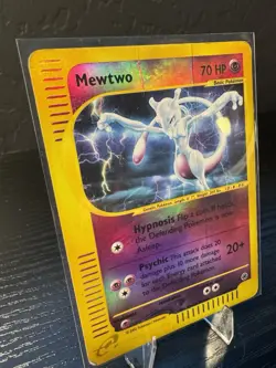 Pokemon TCG: Mewtwo Rare Reverse Holo Expedition E-Reader #20/165 DMG.- 2002 - Image 3