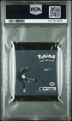 1999 POKEMON STICKERS SERIES 1 BONUS PRISM STICKERS #PR20 ASH PSA 7 - Image 2
