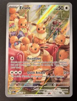 Pokemon Eevee 188/167 Illustration Rare Twilight Masquerade TWM Full Art Holo NM - Image 1