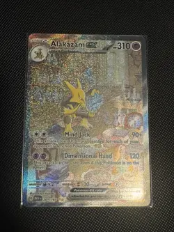 Pokemon TCG Alakazam EX 151 Holo Card Scarlet & Violet 201/165 Mint - Image 1