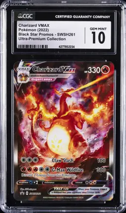 2022 POKEMON BLACK STAR PROMOS ULTRA-PREMIUM COLL CHARIZARD VMAX CGC 10 GEM MINT - Image 1