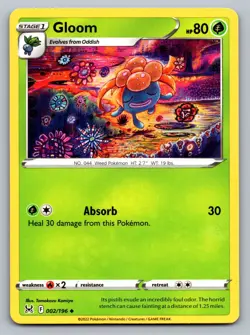 Pokemon TCG SWSH11: Lost Origin Gloom 002/196 - Image 1