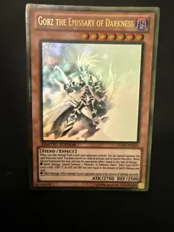 Yugioh Gorz the Emissary of Darkness GLD5-EN024 Gold Ghost Rare LP - Image 1