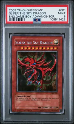 Yugioh Slifer The Sky Dragon Secret Rare GBI-001 PSA 9 Mint - Image 1