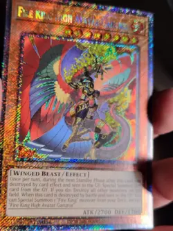 Yu-Gi-Oh! Fire King High Avatar Garunix RA04-EN194 Platinum Secret Rare NM - Image 3