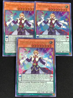 YUGIOH PERFORMAPAL SMILE SORCERER DUPO-EN012 1ST ULTRA X3 (NM) - Image 1