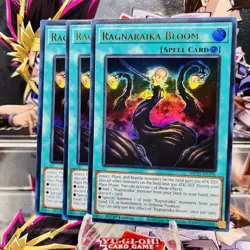 3x Yugioh Playset Ragnaraika Bloom MP25-EN196 Ultra Rare 1st Ed Near Mint - Image 1