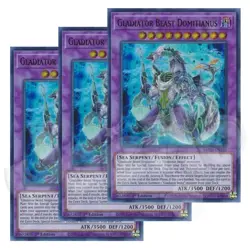 Yugioh - Gladiator Beast Domitianus x 3 - 1st Edition Ultra Rare NM - Free Holo - Image 1