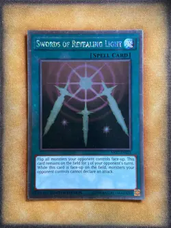 Yugioh Swords of Revealing Light NKRT-EN025 Platinum Rare Limited Edition LP - Image 1