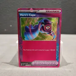 Hero's Cape 152/162 Temporal Forces Ace Spec Holo Pokemon Card - Image 1