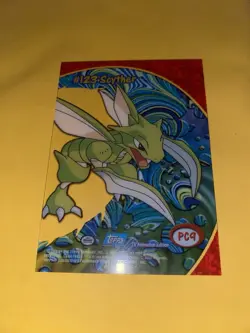 Pokemon Card English 2000 Topps TV Animation Clear Scyther #123 PC9 Vintage - Image 2