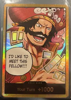 One Piece Carrying ON His Will DON!! Gol.D.Roger Gold Foil Card - Image 1