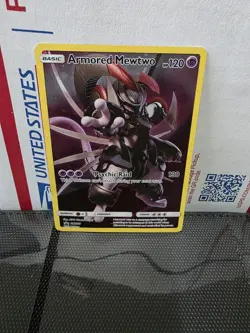 Pokemon TCG Armored Mewtwo SM228 Promo Card Holo, Damaged, HP - Image 1
